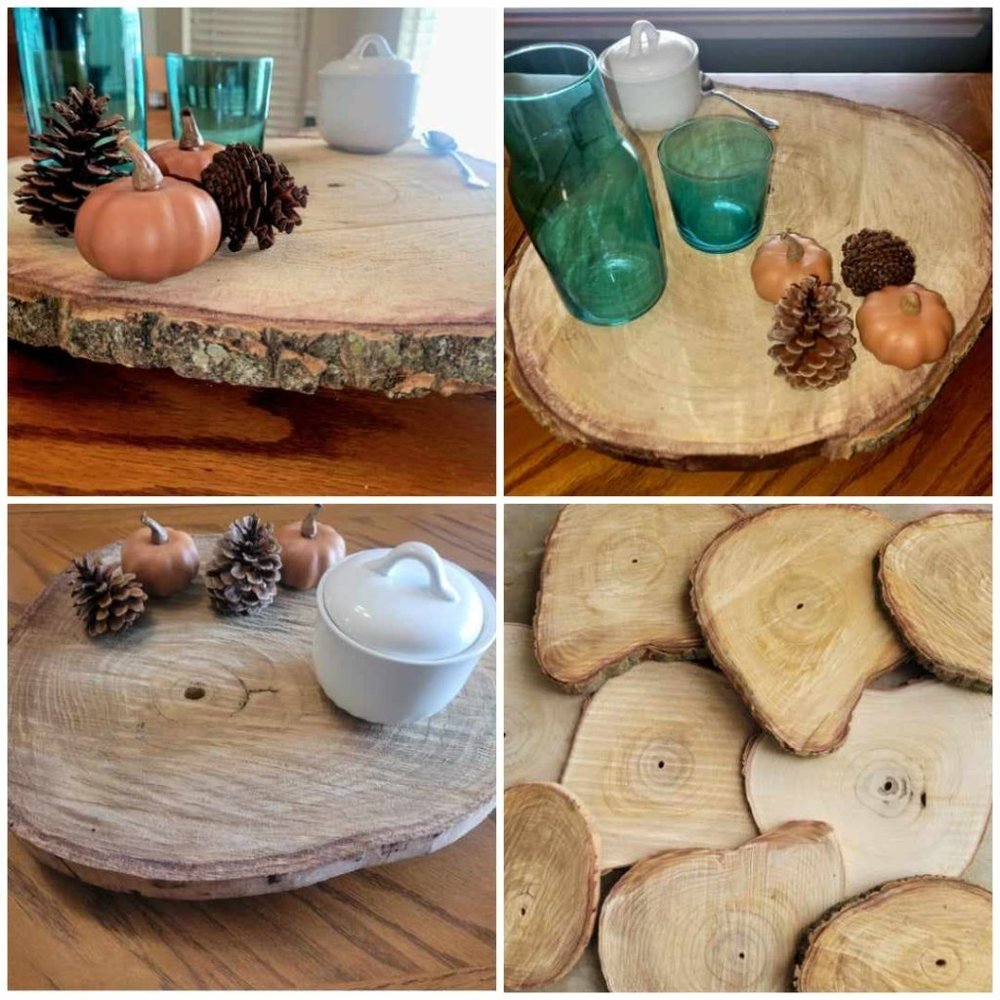 Raw wood slices 10" to 18" wide - DIY projects, Charcuterie, Home decor, Gifts